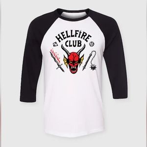 Stranger things Hellfire Club Raglan T Shirt